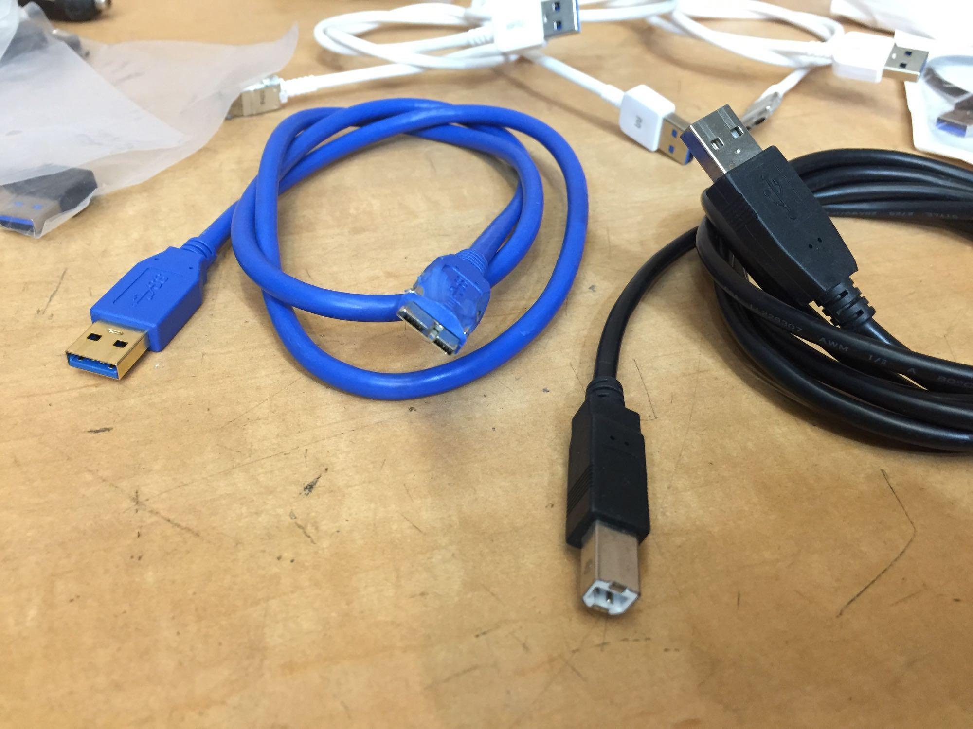 Assorted Cables / USB 3.0 / USB / 12V Car Cigarette Adapters