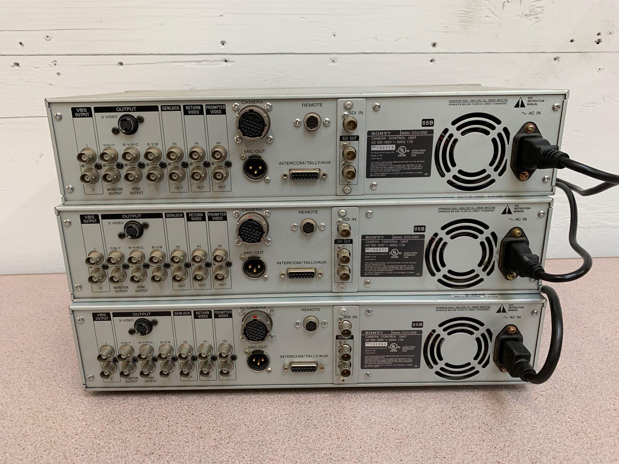 Sony CCU-D50 Digital Camera Control Unit - 3 pcs