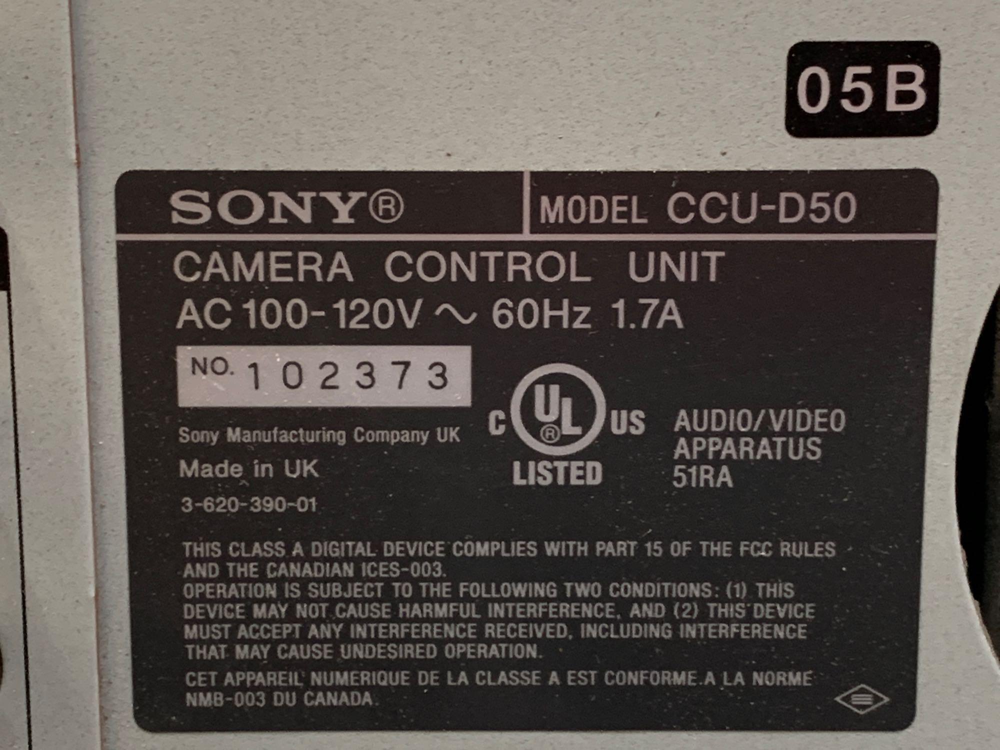 Sony CCU-D50 Digital Camera Control Unit - 3 pcs
