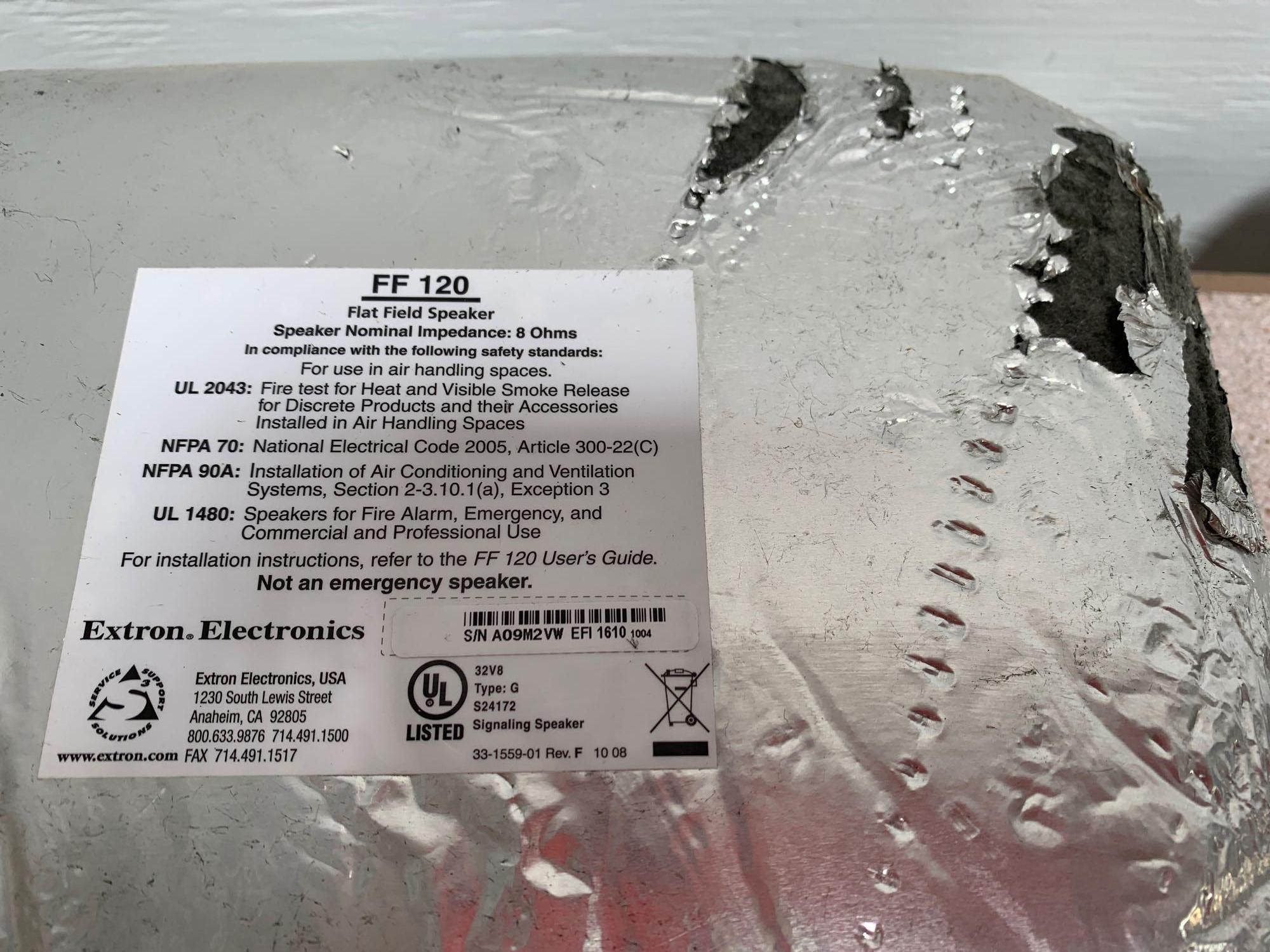 Extron FF-120 Flat Field Ceiling Speakers 8ohms - 8pcs