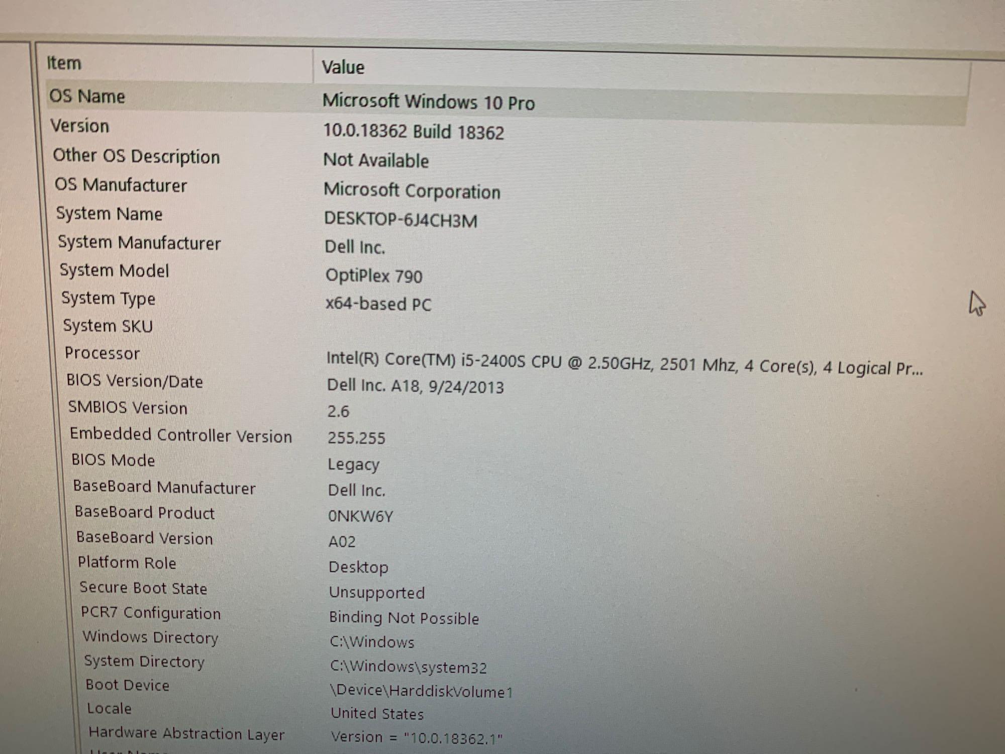 Dell Optiplex 790 Desktop Computer Intel i5-2400S 2.5GHz 4GB 250GB Win 10