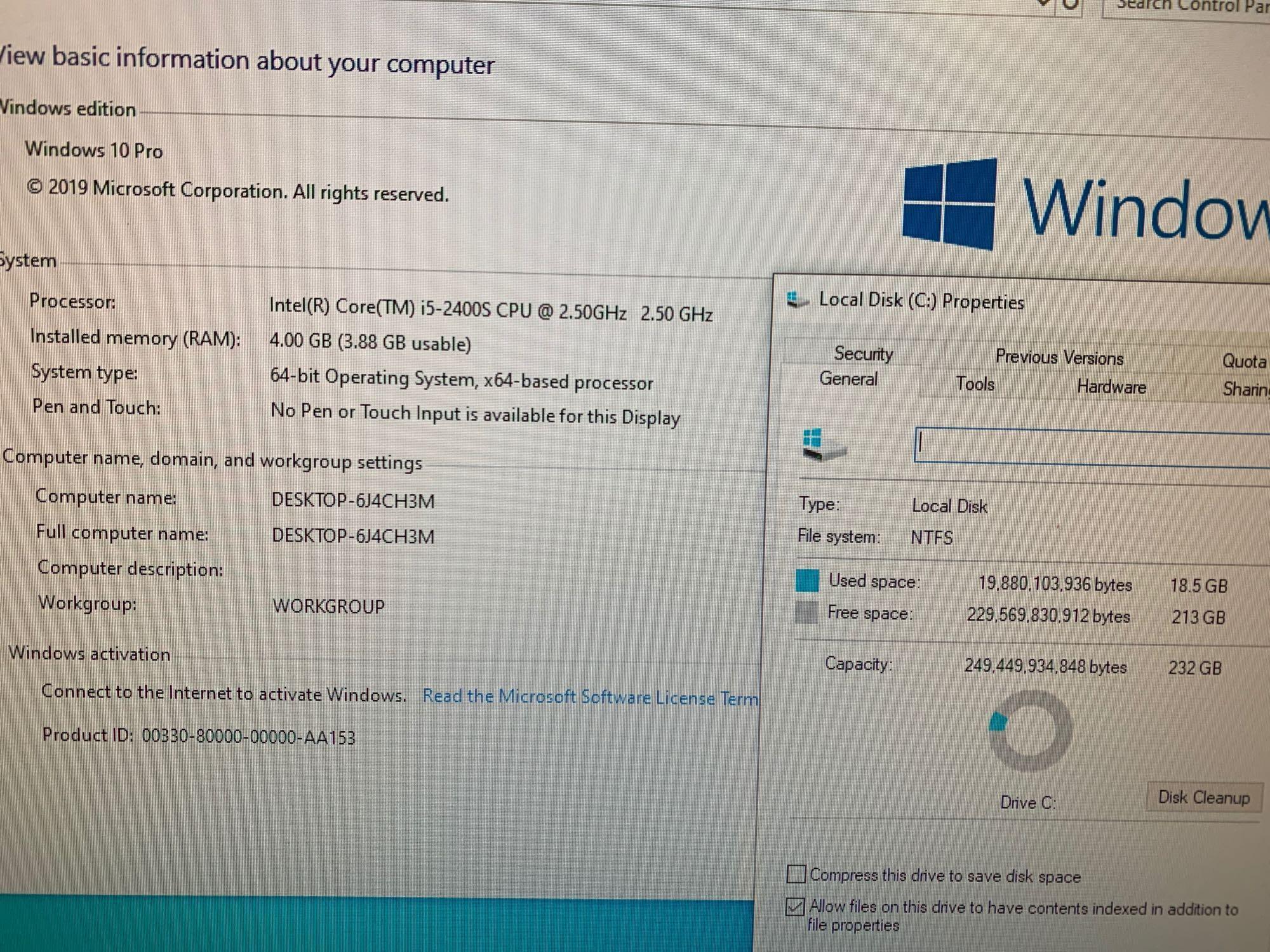 Dell Optiplex 790 Desktop Computer Intel i5-2400S 2.5GHz 4GB 250GB Win 10