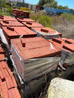 20 Pallets Of Pacific Clay RAKED FACE CORED SUNSET RED - Approx 280 brick per pallet