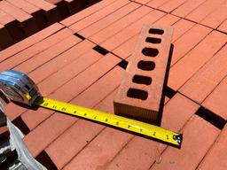 20 Pallets Of Pacific Clay RAKED FACE CORED SUNSET RED - Approx 280 brick per pallet