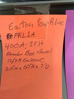 EATON Pow-R-Line PRL1A Panelboard / 400A Circuit Breaker Electrical Enclosure 20 x 60 x 70