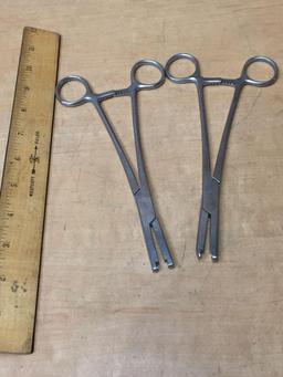 Zimmer 1266-01 & 1266-03 Harrison Spinal Hook Holders / Surgical Instruments - 2pcs