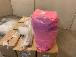 Mixed Pallet of New Laboratory Consumables / Plastic Vials Jars Bottles 4' Glass Tubes Flexboy Bags