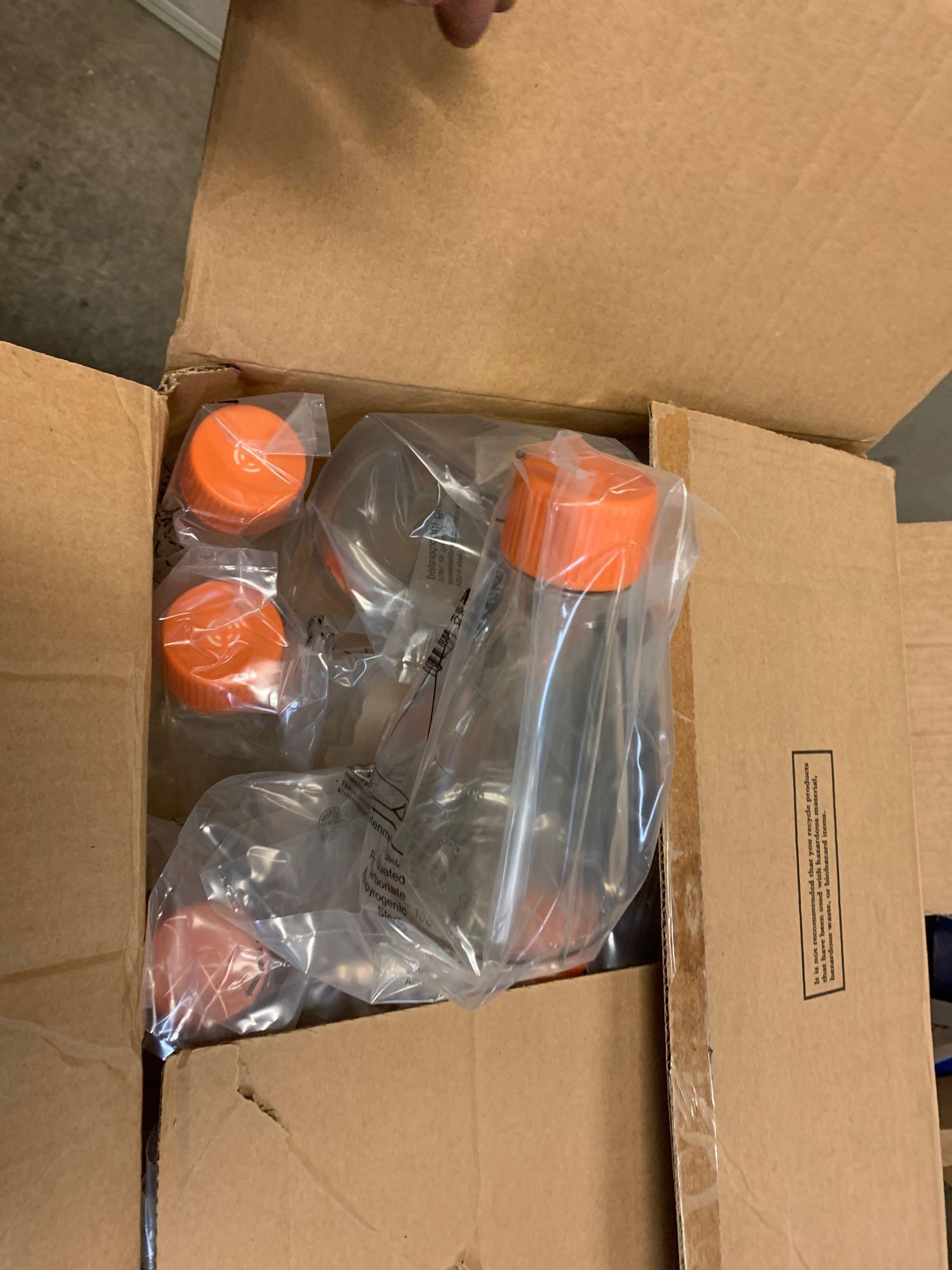 Mixed Pallet of New Laboratory Consumables Plastic Vials Tubes Tips Trays Syringes Pipets Stericups