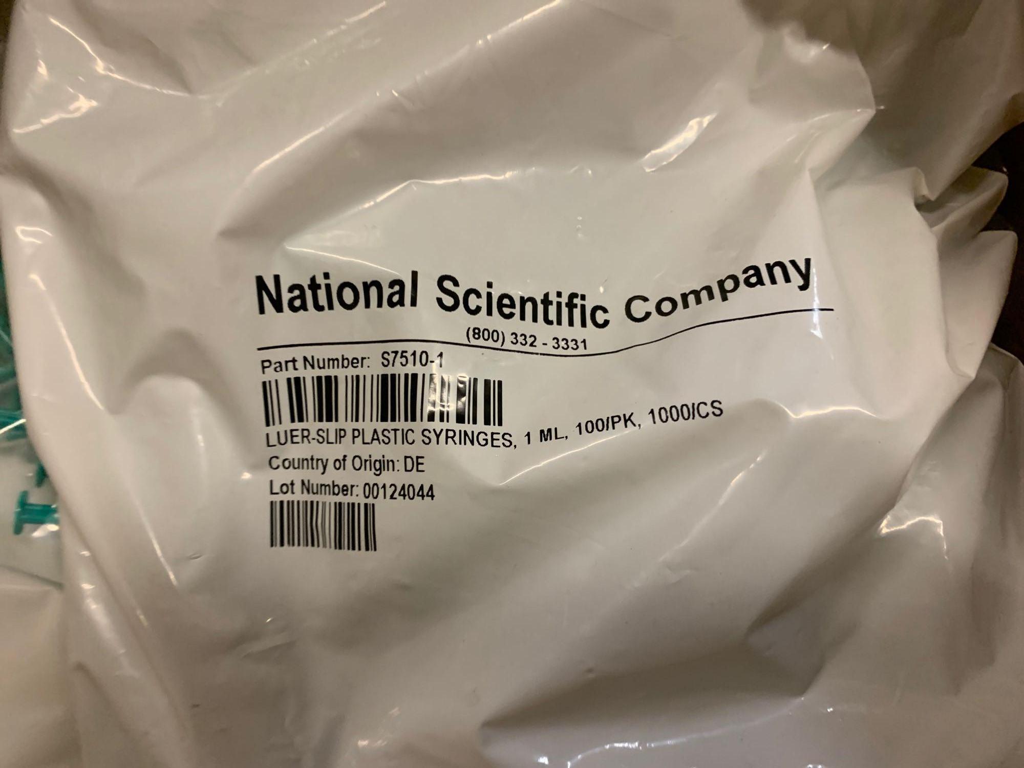 Mixed Pallet of New Laboratory Consumables Plastic Vials Tubes Tips Trays Syringes Pipets Stericups