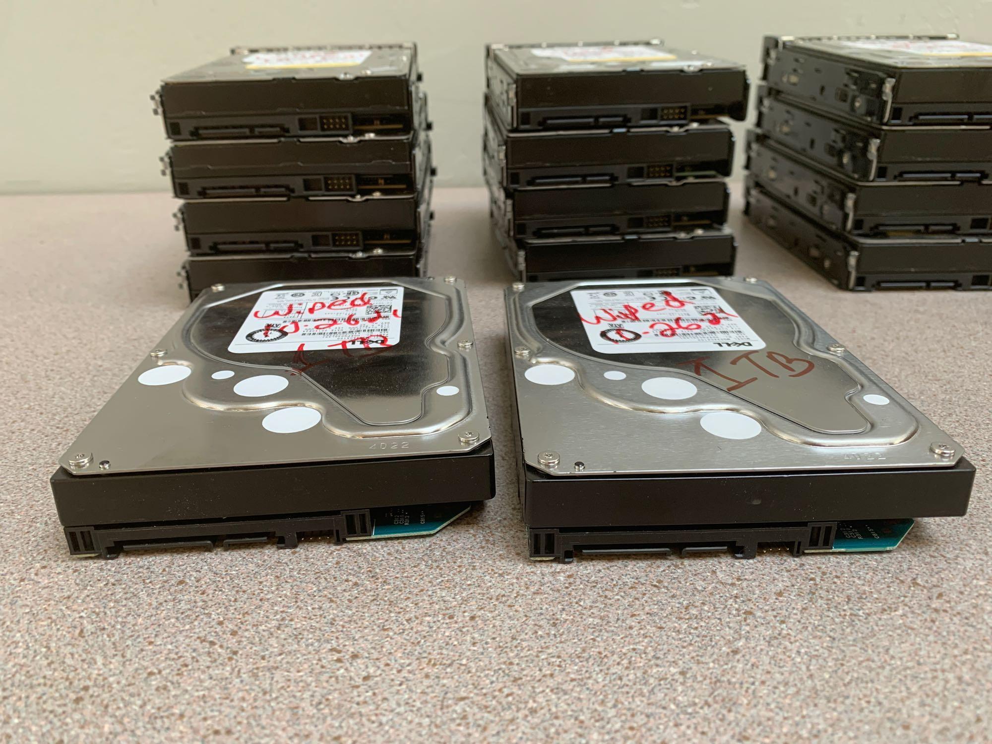 Western Digital WD Enterprise Storage & Dell 1TB SATA Hard Drives w/ SuperMicro Caddies - 14pcs
