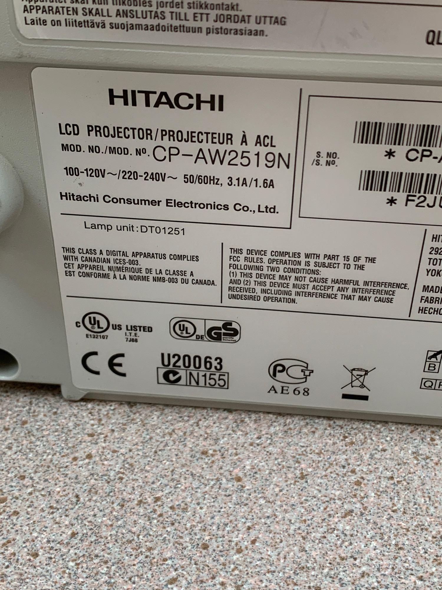 Hitachi CP-AW2519N Ultra-Short Throw Video Projector