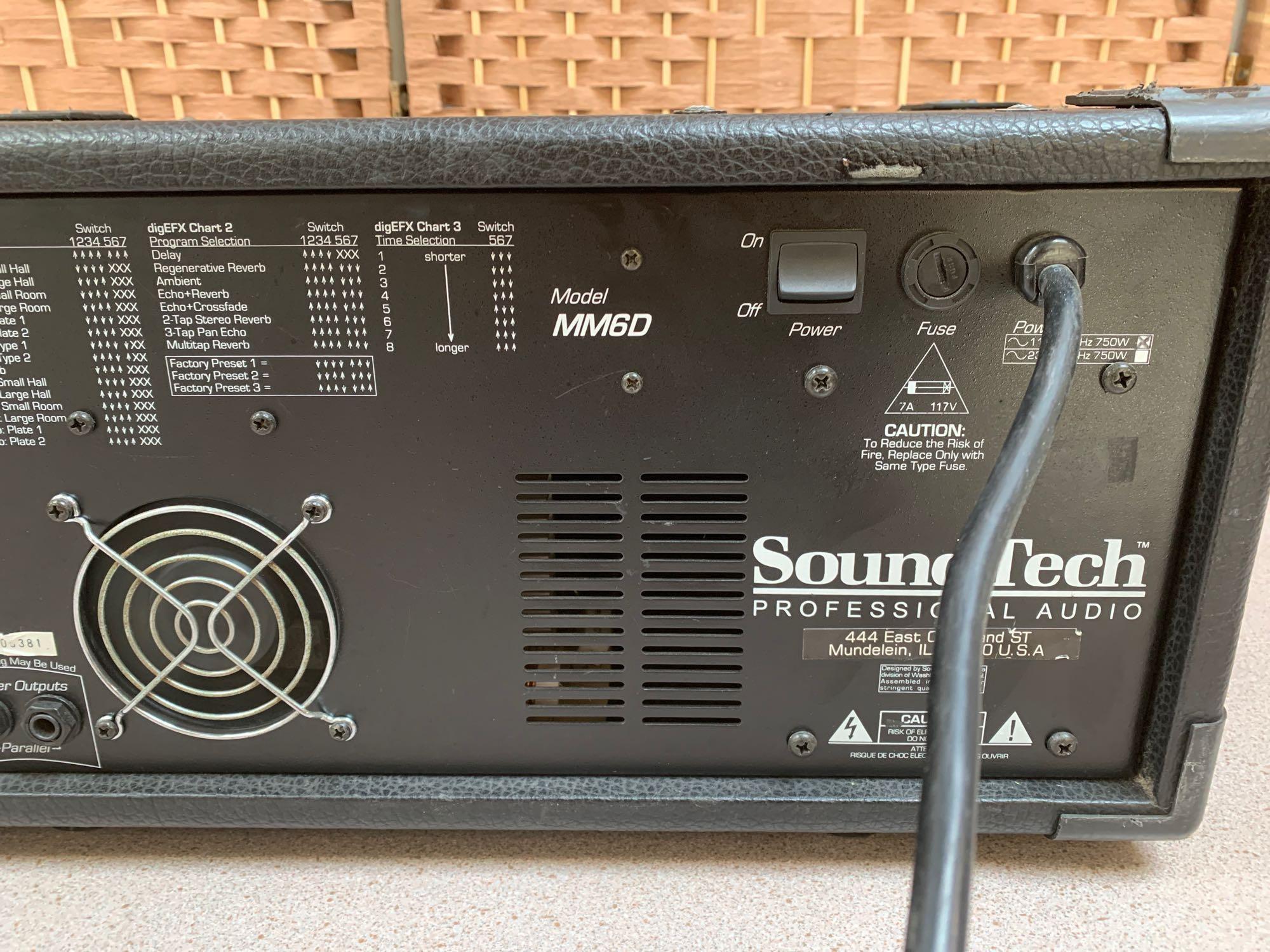 Soundtech MegaMix MM6D 450W Powered 6 Channel PA Mixer
