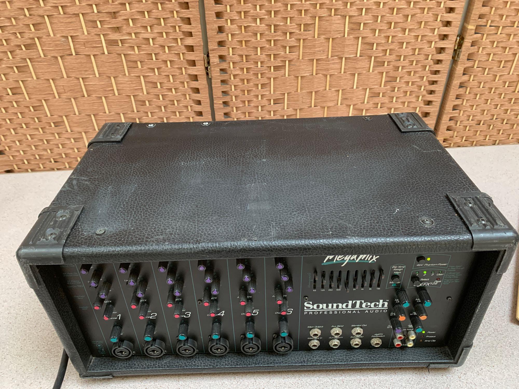 Soundtech MegaMix MM6D 450W Powered 6 Channel PA Mixer