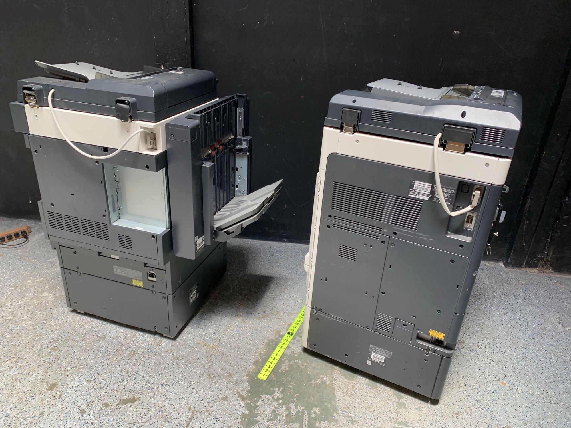 Konica Minolta Bizhub C220 & 501 Multifunction Color & Black Copier Scanner Printer Fax - 2pcs