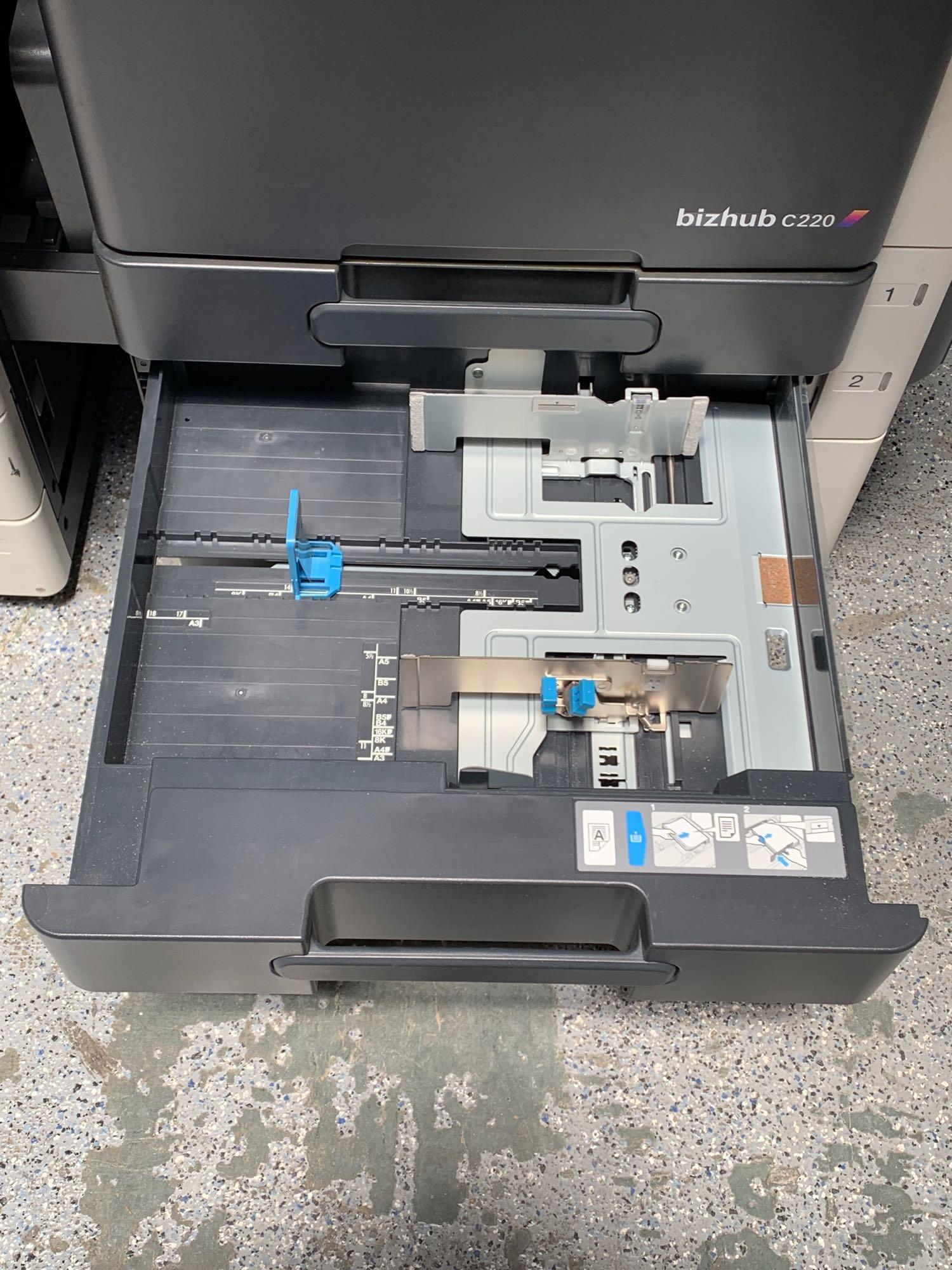 Konica Minolta Bizhub C220 & 501 Multifunction Color & Black Copier Scanner Printer Fax - 2pcs
