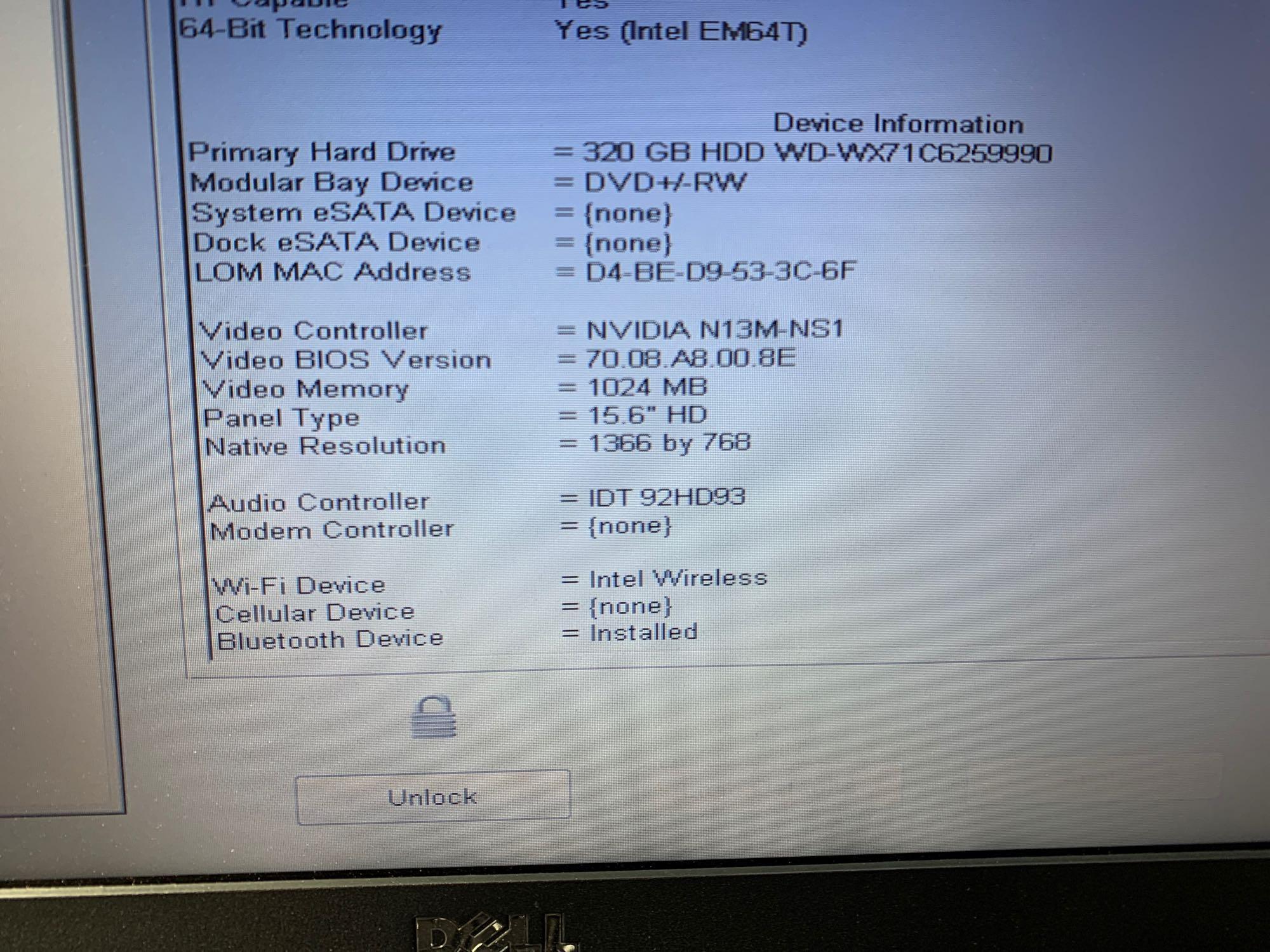 Dell Latitude E6530 15.6in LCD Intel i5-3320 2.6GHz 6GB 320GB Wifi BT WebCam NO OS Laptops - 8pcs