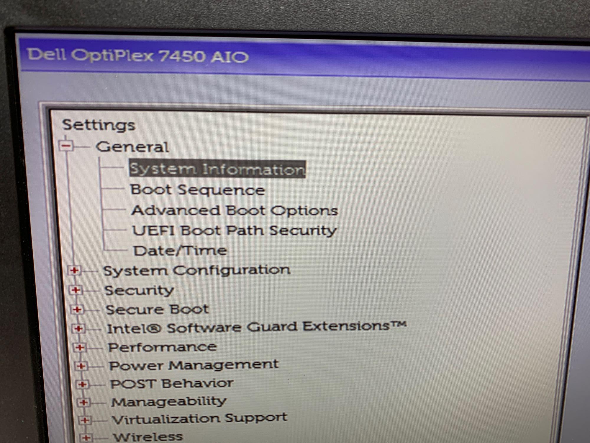 Dell Optiplex 7450 23in LCD AIO Intel i7-7700 3.6GHz 8GB DDR4 500GB Wif Bt Cam Type C Win 10 Pro PC