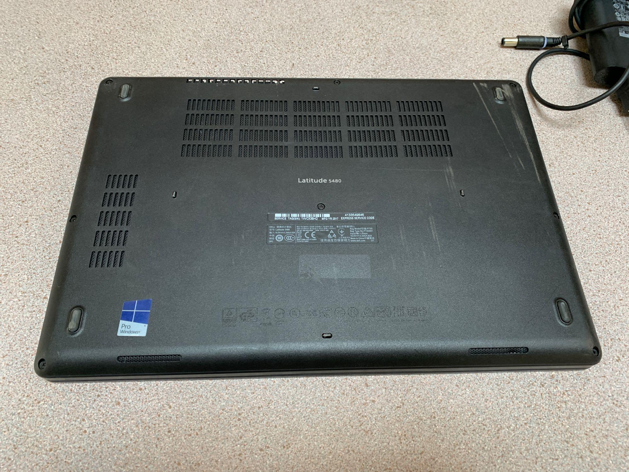 Dell Latitude 5480 Intel i5-7440HQ 2.8GHz 8GB 256GB SSD Wifi Cell HD NO OS Laptop