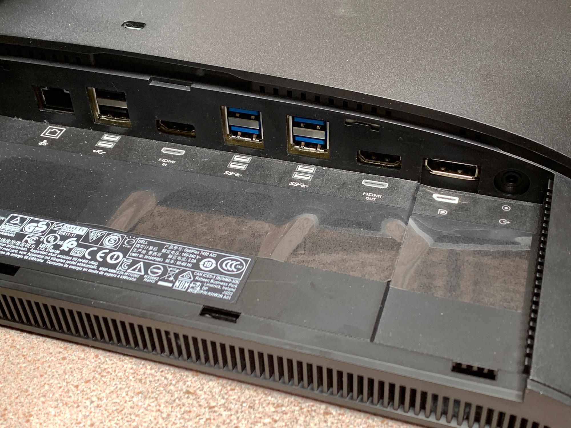 Dell Optiplex 7450 23in LCD AIO Intel i7-7700 3.6GHz 8GB DDR4 500GB Wif Bt Cam Type C Win 10 Pro PC