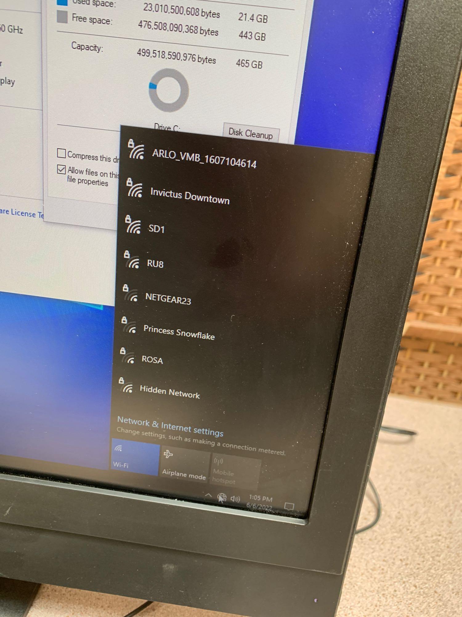 Dell Optiplex 7450 23in LCD AIO Intel i7-7700 3.6GHz 8GB DDR4 500GB Wif Bt Cam Type C Win 10 Pro PC