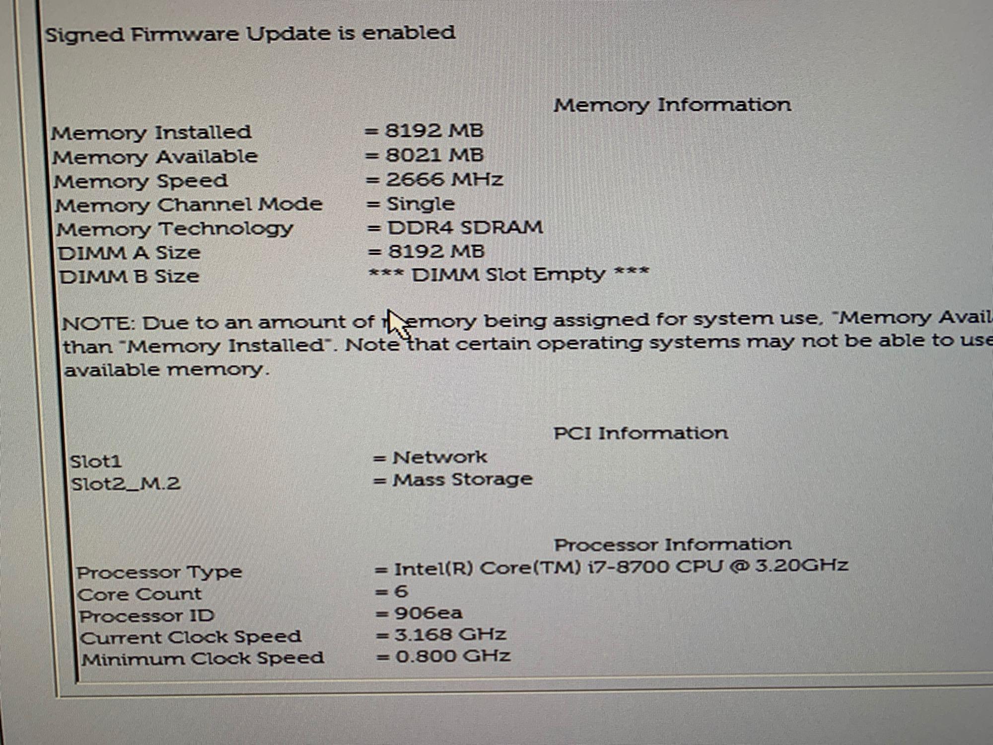 Dell Optiplex 7460 AIO 23in LCD Intel i7-8700 3.2GHz 8GB DDR4 256GB SSD Win 10 Pro PC