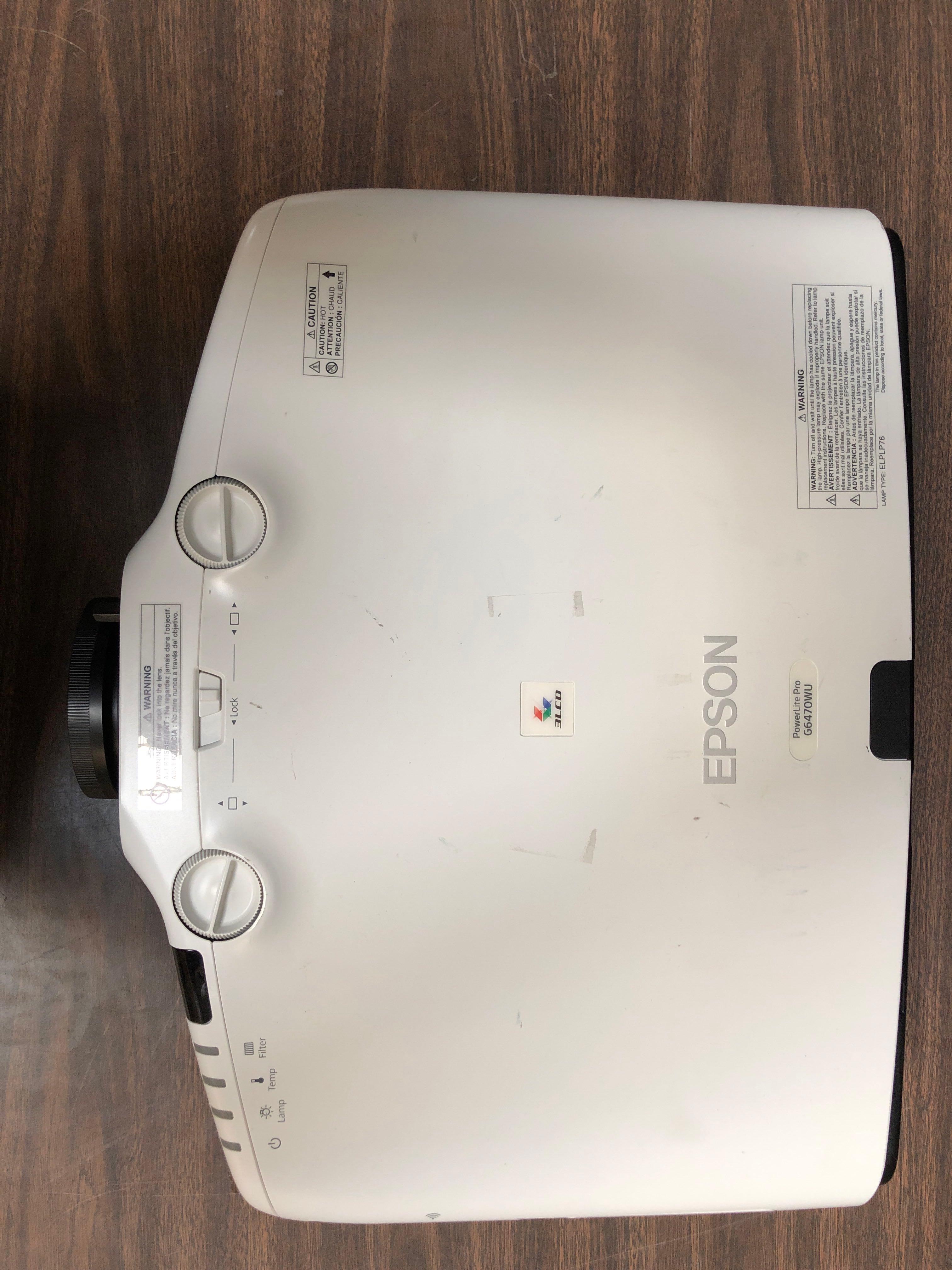 Epson PowerLite Pro G6470WU H701A 3LCD / 4500 Lumens HDMI Full HD Video Projector