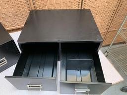 2 - Drawer Index Card Storage Cabinets - 2pcs