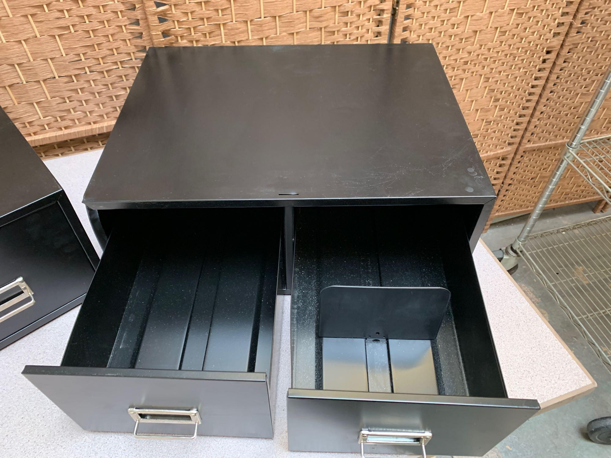 2 - Drawer Index Card Storage Cabinets - 2pcs
