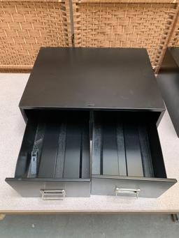 2 - Drawer Index Card Storage Cabinets - 2pcs