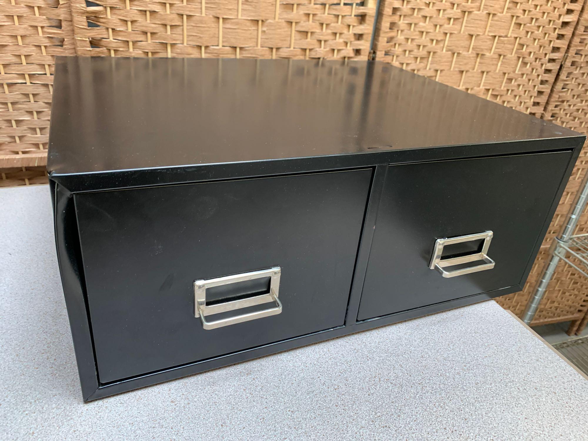 2 - Drawer Index Card Storage Cabinets - 2pcs