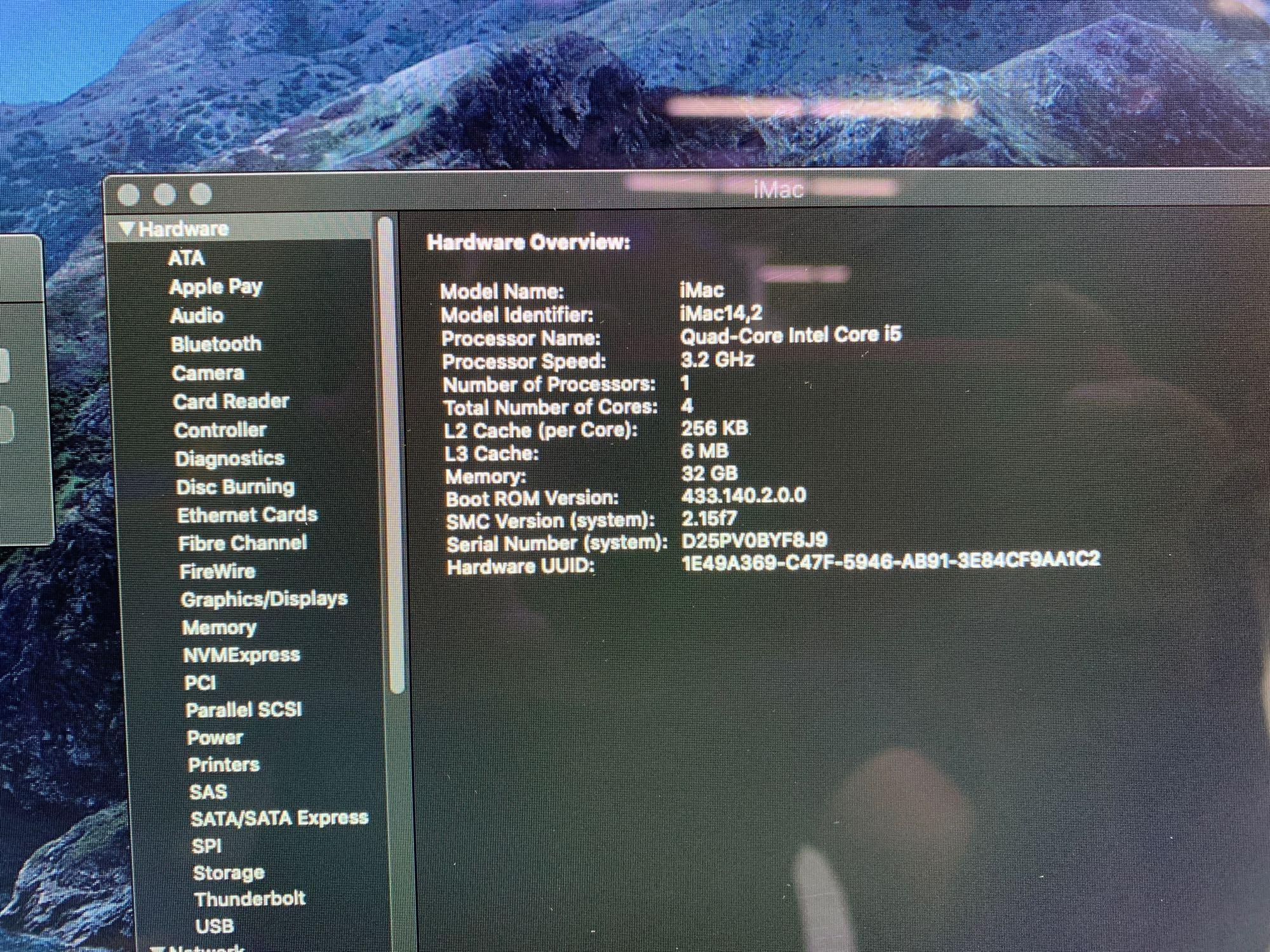 Apple A1419 27in iMac Quad Intel i5 3.2GHz 32GB 1TB nVidia Catalina AIO PC