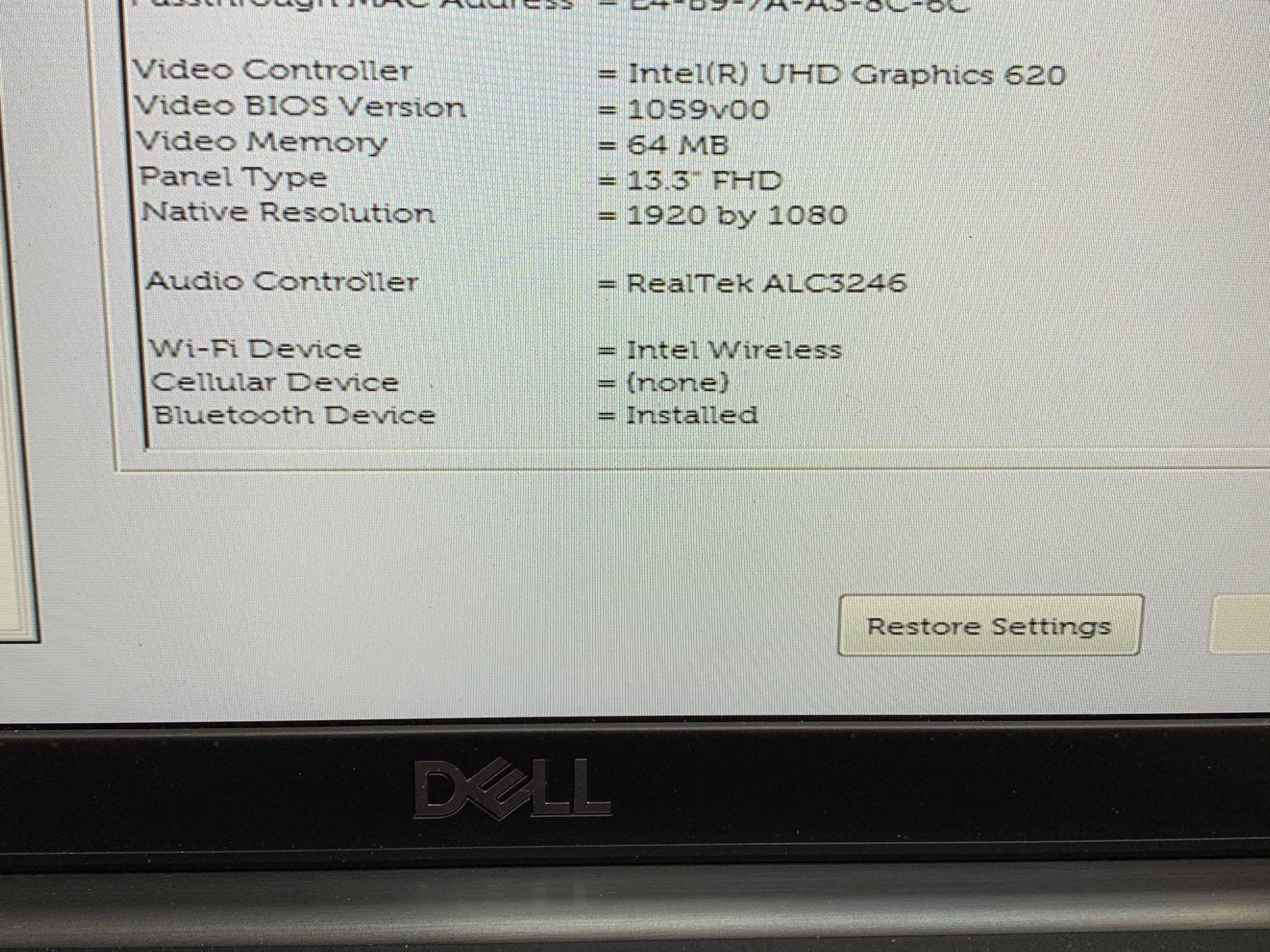 Dell Latitude 7390 13.3in LCD Intel i7-8650 8GB 256GB Win 10 Pro Type C Laptop