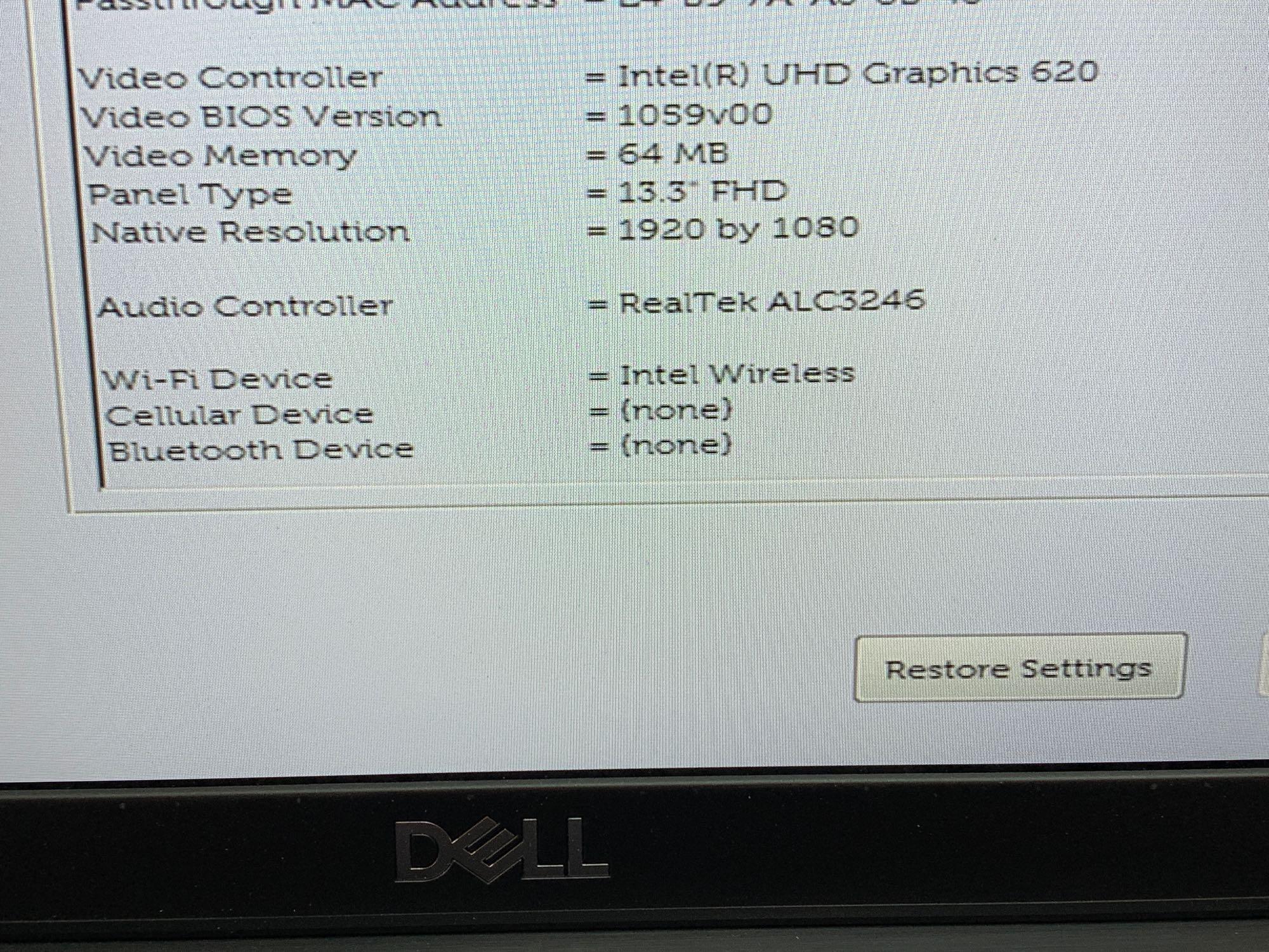 Dell Latitude 7390 13.3in LCD Intel i7-8650 8GB 256GB Win 10 Pro Type C NO BT Laptop