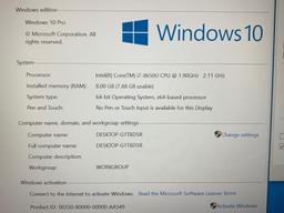 Dell Latitude 5490 14in LCD Intel i7-8650U 1.9GHz 8GB 256GB Win 10 Pro Laptop