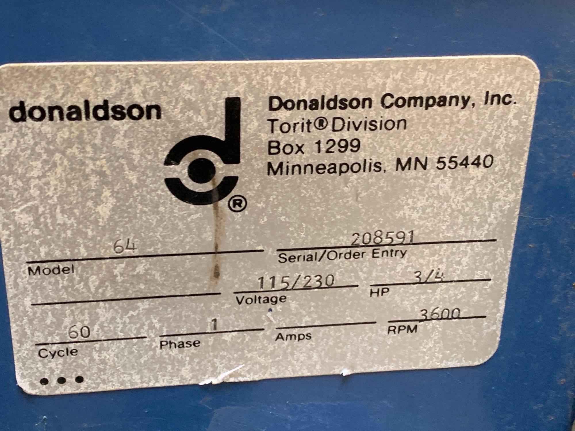 Donaldson Torit 64 Dust Collector Filtration System - 3/4hp