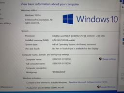 Dell Latitude 5470 14in Intel i5-6440HQ 2.6GHz 8GB 500GB Wifi BT Win 10 Laptop