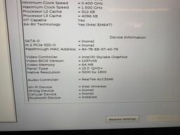 Dell Latitude 7370 Touchscreen LCD Intel m7-6Y75 1.2GHz 8GB NO HD Wifi BT Laptop