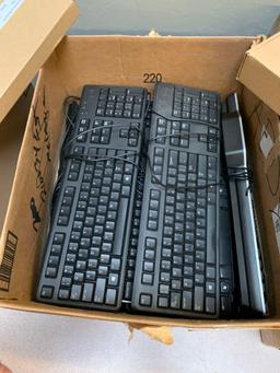 Wired USB Dell Keyboards & Wired Dell USB Mice - 3 boxes