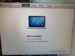 Apple MacbookPro 15.4in LCD Laptop Intel Core 2 Duo 2.66GHz 4GB 256GB SSD Wifi / BT El Capitan
