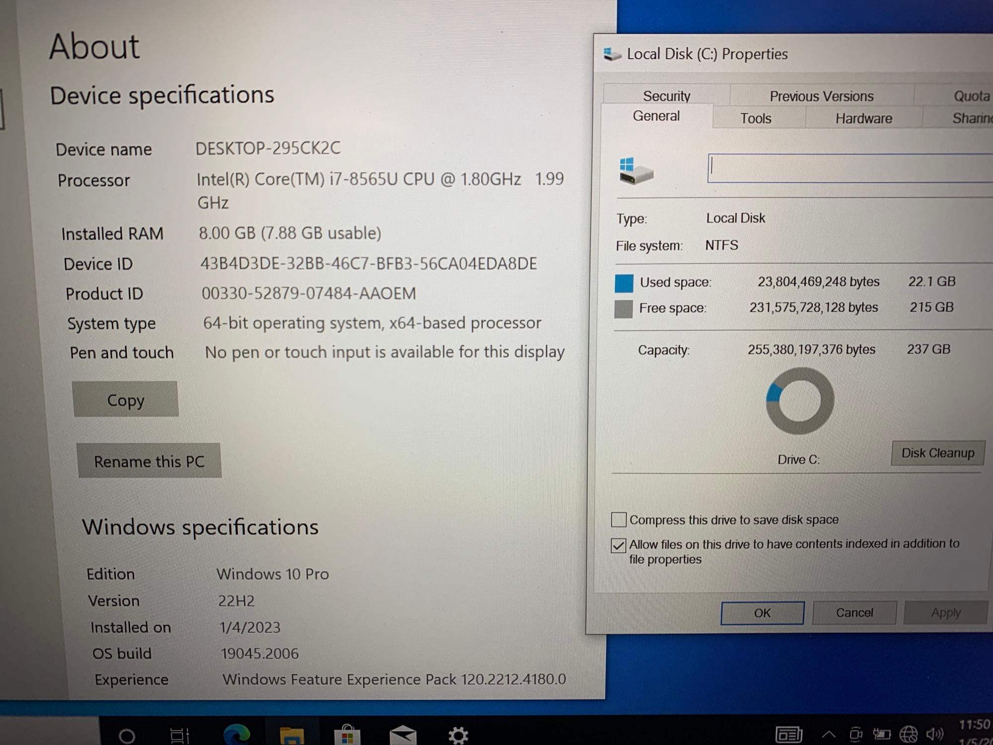 Dell Latitude 3400 14in LCD Laptop Intel i7-8565U 1.8GHz 8GB 256GB SSD Wifi/BT Win 10 Pro