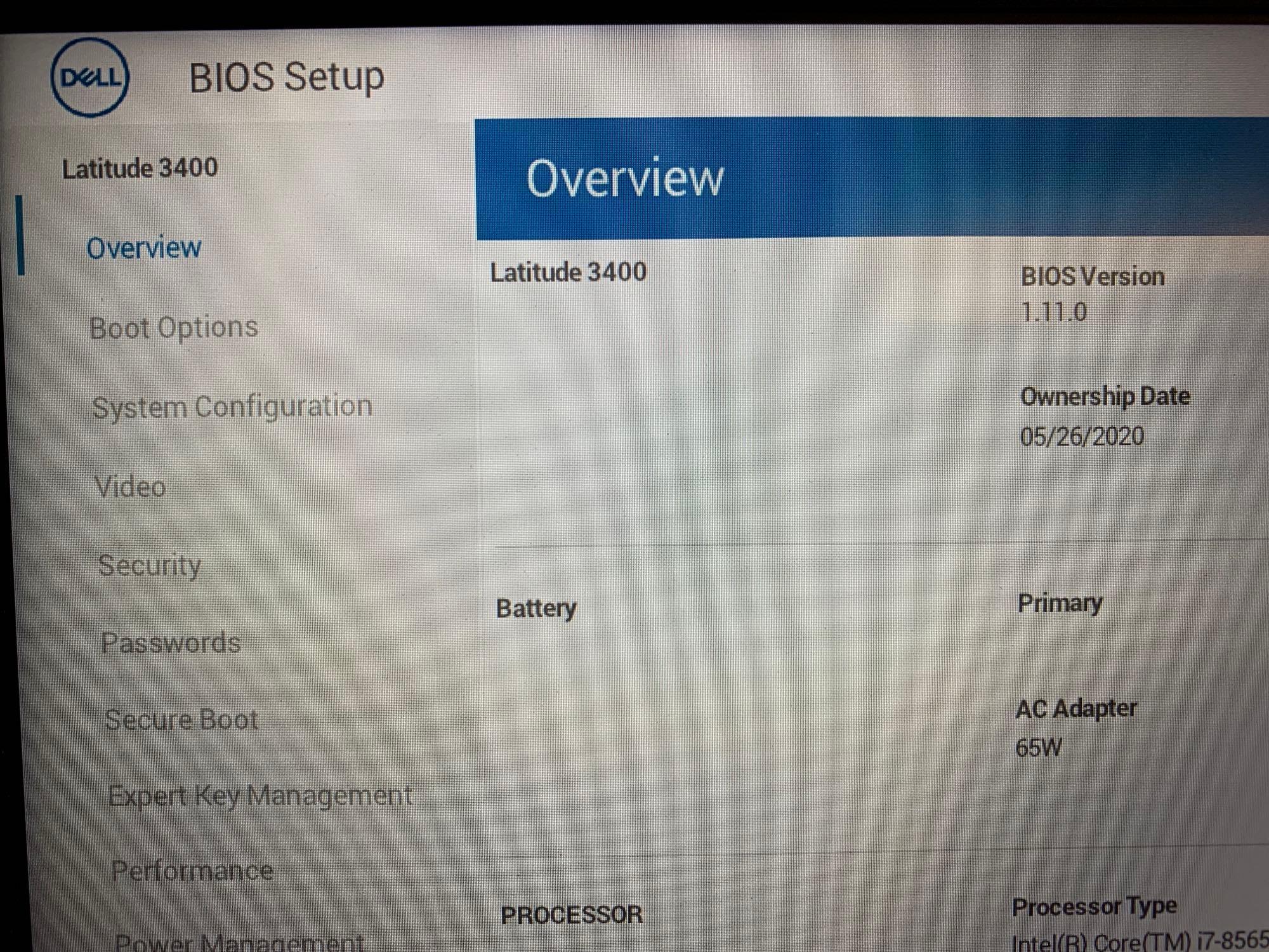 Dell Latitude 3400 14in LCD Laptop Intel i7-8565U 1.8GHz 8GB 256GB SSD Wifi/BT Win 10 Pro