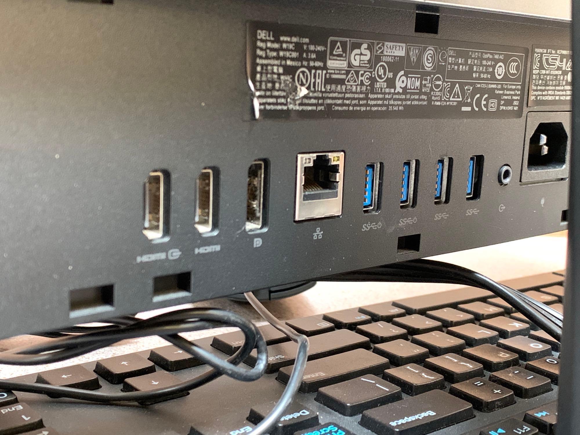 Dell Optiplex 7460 AIO 23in LCD Intel i7-8700 3.2GHz 8GB 256GB SSD Wifi/Bt Win 10 Pro