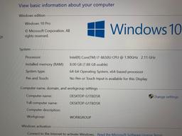 Dell Latitude 7390 13.3" LCD Laptop Intel i7-8650 1.9GHz 8GB 256GB Win 10 Pro