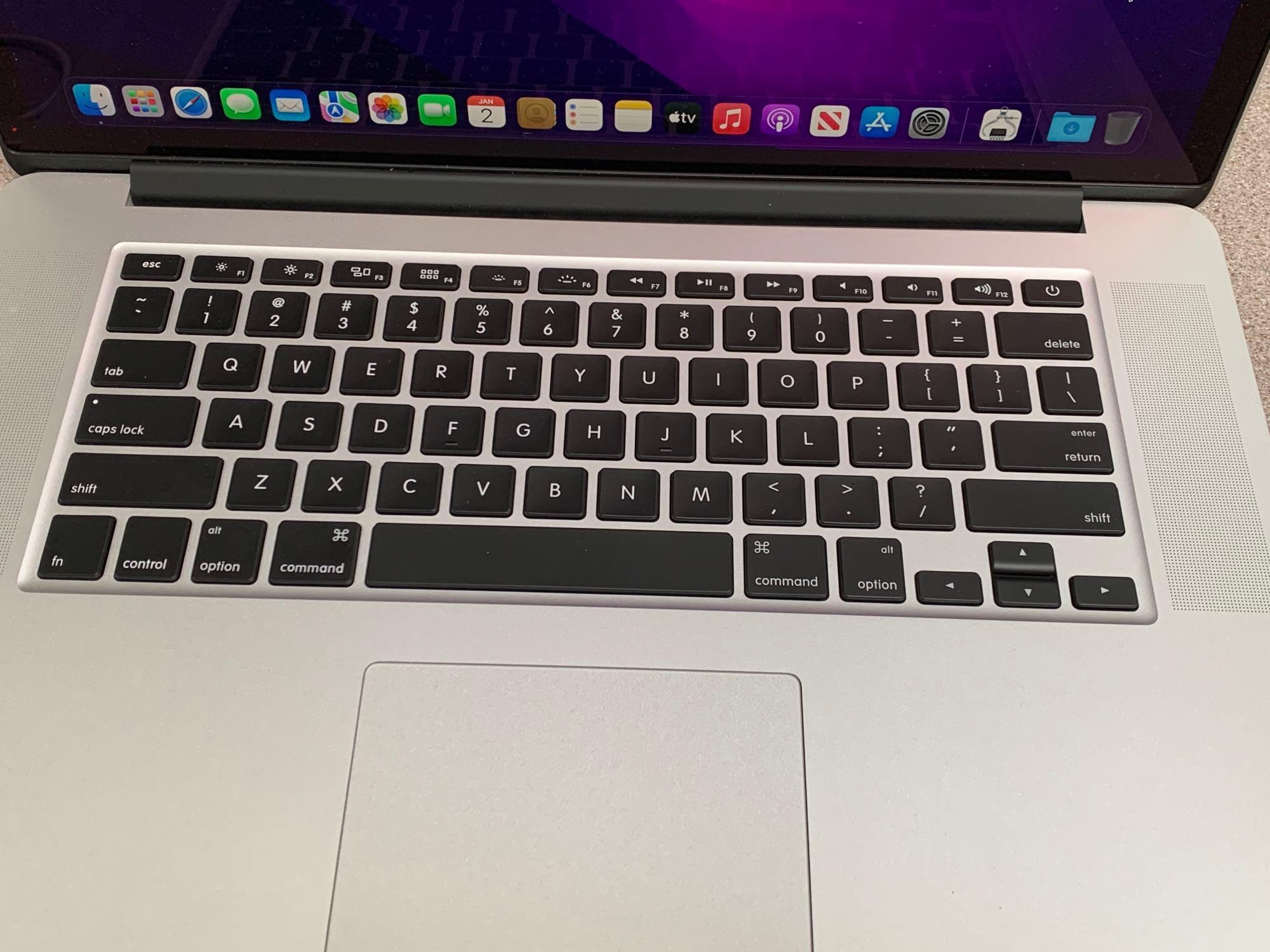 Apple MacBookPro11,5 A1398 15.4" LCD 2.8GHz Quad Core Intel i7 16GB 500GB SSD Mac OS Monterey