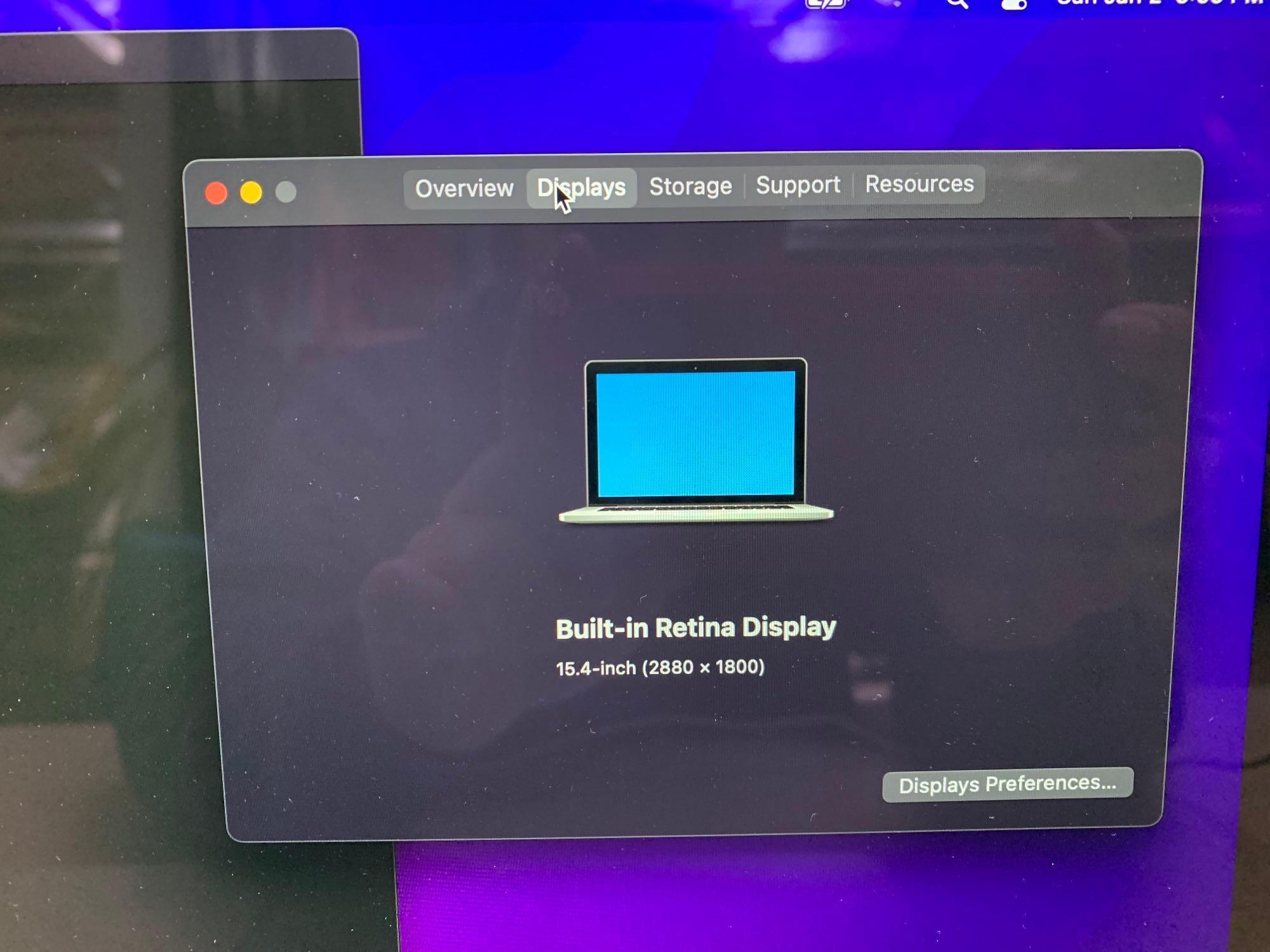Apple MacBookPro11,5 A1398 15.4" LCD 2.8GHz Quad Core Intel i7 16GB 500GB SSD Mac OS Monterey