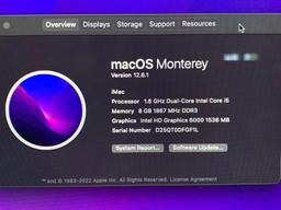 Apple A1418 iMac16,1 AIO 21.5" LCD 1.6GHz Dual Core Intel i5 8GB 1TB Mac OS Monterey
