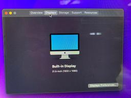 Apple A1418 iMac16,1 AIO 21.5" LCD 1.6GHz Dual Core Intel i5 8GB 1TB Mac OS Monterey