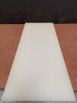 Quadrant Plastics Translucent White Polypropylene Sheets 32x13x3/8 - 4pcs