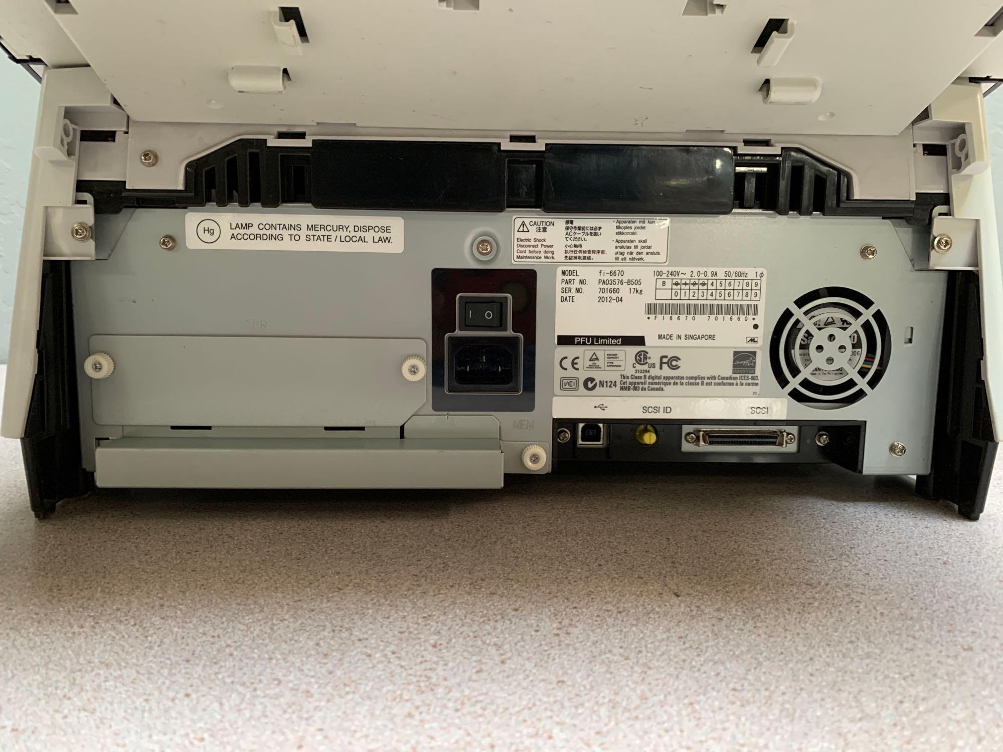 Fujitsu fi-6670 Production Document Scanner
