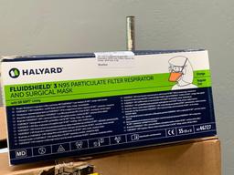 900pcs - Halyard FluidShield 3 N95 Particle Filter Respirator Masks